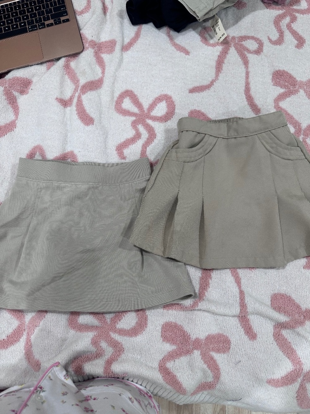 Girls Khaki School Uniform Skort Bundle Wonder Nation & Nautica Sizes 5 & 6